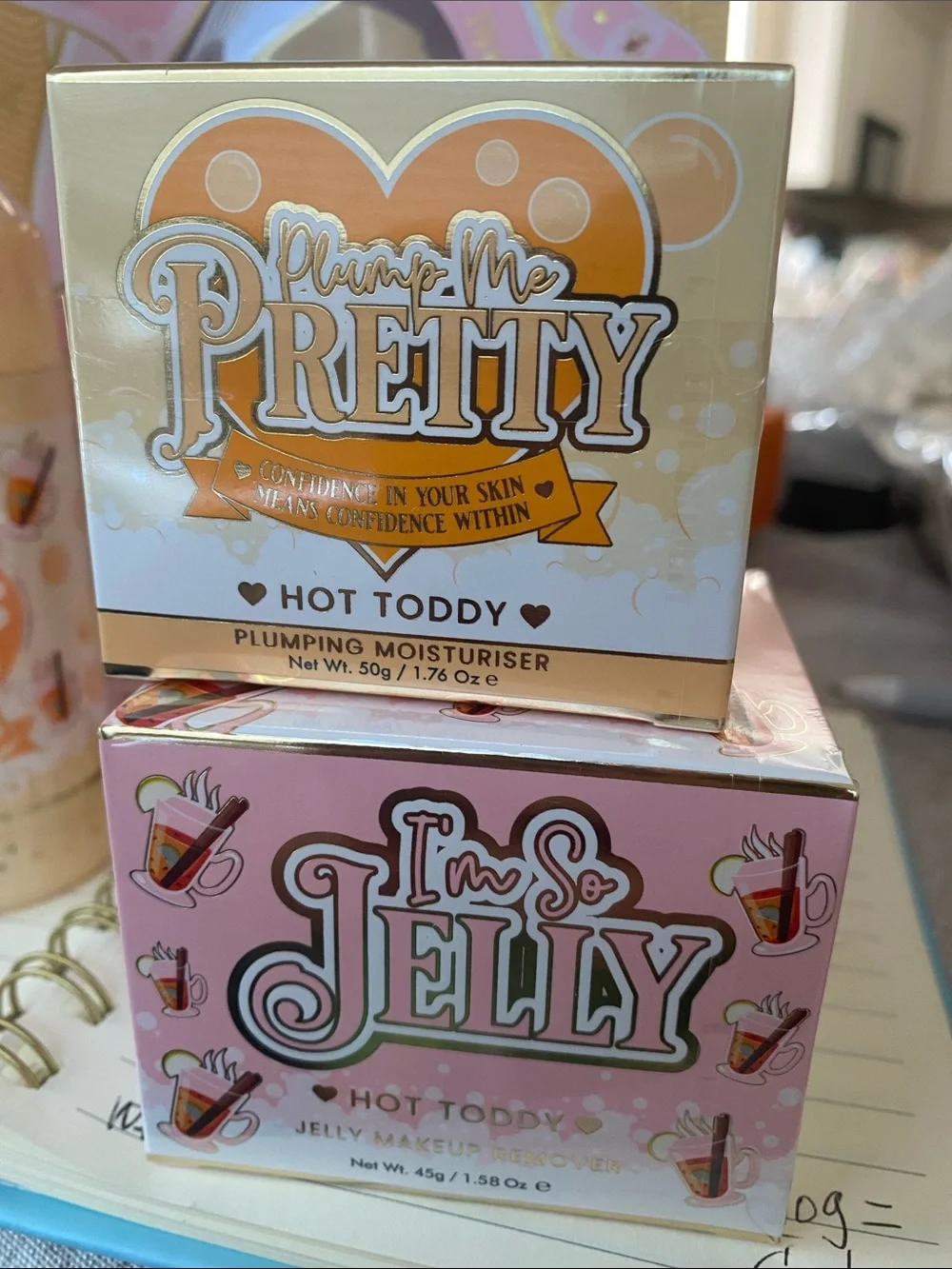 Hot Toddy Plumping Moisturiser - makeup remover and face wash 3 products
